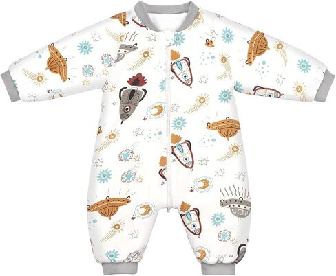 ZIGJOY Toddler Sleep Sack with Feet 2.5 TOG Baby Sleep Sack with Legs Toddler Wearable Blanket with 2-Way Zipper Soft for Infant Boy Girl 12-24 Months, Animal Art in Saudi Arabia