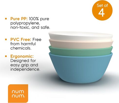 NumNum NEW Toddler Dinnerware Bowls, Toddler Bowls, Toddler Travel Essential, Daycare Essentials, Kids Bowls, Meal Prep Bowls, Toddler Essentials, Toddler Must Haves, Toddler Gifts (Coastal Tides) in Saudi Arabia