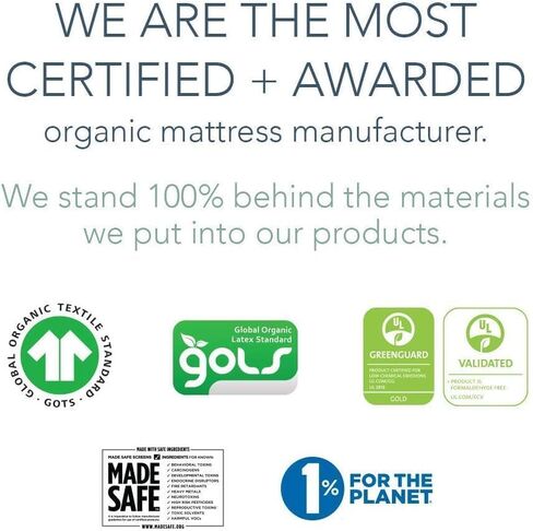 وسادة حماية مرتبة عضوية مقاومة للماء من Naturepedic - غطاء مرتبة قابل للغسل وإعادة الاستخدام - وسادات سرير عالية الامتصاص لسلس البول - غطاء مناسب للتنفس لكامل 9 "-16" in Kuwait