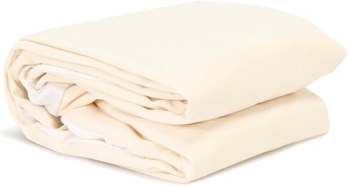 وسادة حماية مرتبة عضوية مقاومة للماء من Naturepedic - غطاء مرتبة قابل للغسل وإعادة الاستخدام - وسادات سرير عالية الامتصاص لسلس البول - غطاء مناسب للتنفس لكامل 9 "-16" in Kuwait