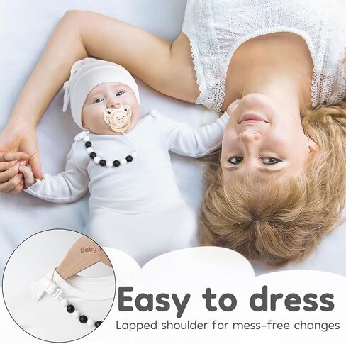 Super Soft and Silky Newborn Baby Knotted Gown Set, Baby Girl Boy Coming Home Outfit with Hat & Headband in Saudi Arabia