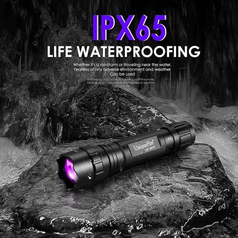 UniqueFire 501B 395nm UV Flashlight Blacklight Portable Black light for Resin Curing,Pet Urine Detection, Antique jade,etc in Saudi Arabia