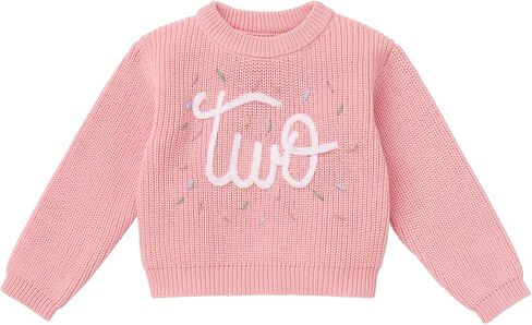 Baby Sweater Infant Long Sleeve Pullover Chunky Knit Sweaters Fall Winter 1st Birthday Outfit in Saudi Arabia
