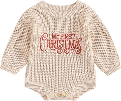 الوليد طفلة الصبي عيد الميلاد متماسكة سترة رومبير قطعة واحدة ارتداءها البلوز عيد ميلاد سعيد الخريف الشتاء الملابس in Kuwait