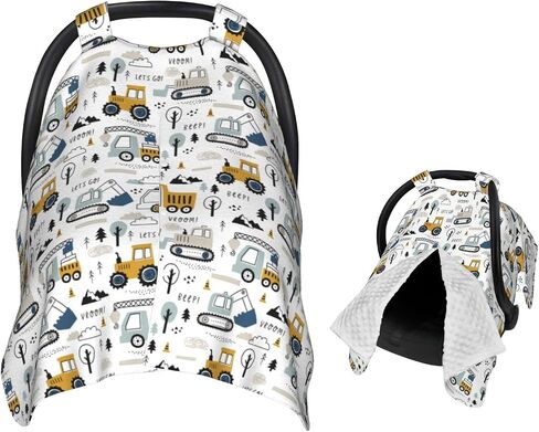 Cars Truck Tractor Baby Car Seat Canopy Nursing Cover for Newborn Car Seat Breastfeeding Covers Blanket Newborn Shower Gift in Saudi Arabia