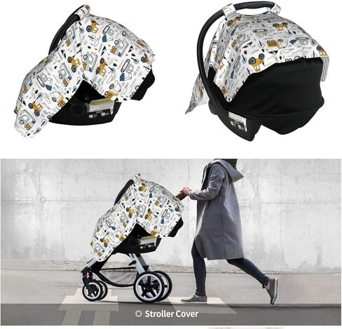 Cars Truck Tractor Baby Car Seat Canopy Nursing Cover for Newborn Car Seat Breastfeeding Covers Blanket Newborn Shower Gift in Saudi Arabia