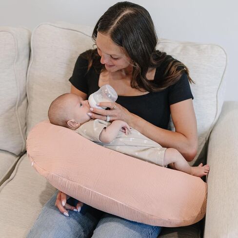 Konssy Muslin Nursing Pillow Covers, Soft and Adorable Nursing Cover for Breastfeeding Pillows, Pillow Slipcover for Baby Girls Boys Newborn in Saudi Arabia