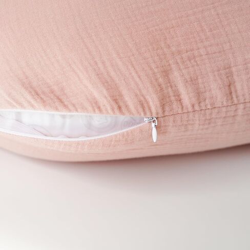Konssy Muslin Nursing Pillow Covers, Soft and Adorable Nursing Cover for Breastfeeding Pillows, Pillow Slipcover for Baby Girls Boys Newborn in Saudi Arabia