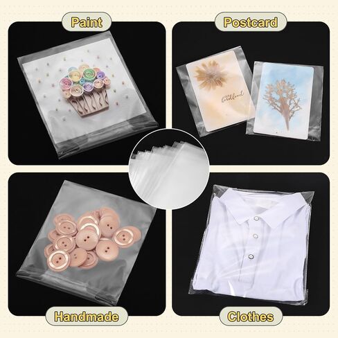 uxcell 13.4"x 9.4" Acid-Free Picture Sleeve, 50 Pack Crystal Clear Photo Sleeves Storage Bags Transparent Sealing Bag for 9"x 11" Art Prints, Pictures, Photos, Frame Mats Mattes in Saudi Arabia