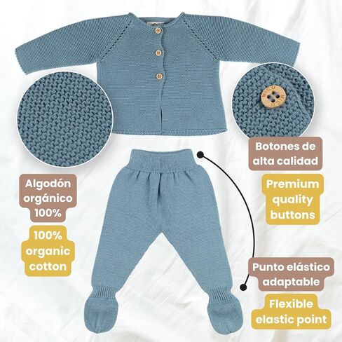 Newborn Girl Boy Clothes, 100% Organic Cotton, Knitted, Seamless, Soft and Breathable Baby Clothing in Kuwait