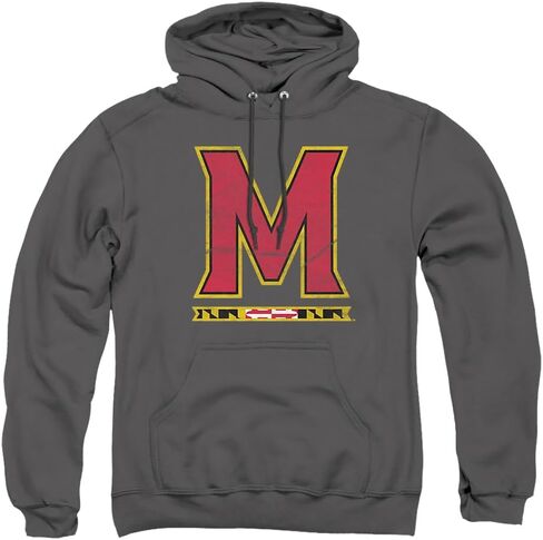 University of Maryland Official Distressed Primary Unisex Adult Pull-Over Hoodie in Saudi Arabia