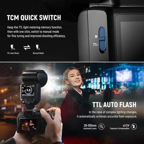 NEEWER Z2-N 2.4G TTL Round Head Flash Speedlite متوافق مع Nikon، فلاش 76Ws 1/8000s HSS مع واجهة مستخدم مطورة، 2 مصابيح للنمذجة، مفتاح TTL/M سريع TCM، بطارية 7.2 فولت/3000 مللي أمبير، 600 فلاش طاقة كاملة in Saudi Arabia