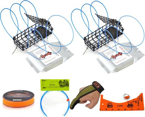 AirFly Crab Bait Small Cage for Crab Loops, Traps, Pots, Hoop Nets, Weighted Vinyl-Coated Wire, 4"x2"x1" in Saudi Arabia