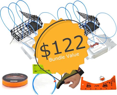 AirFly Crab Bait Small Cage for Crab Loops, Traps, Pots, Hoop Nets, Weighted Vinyl-Coated Wire, 4"x2"x1" in Saudi Arabia