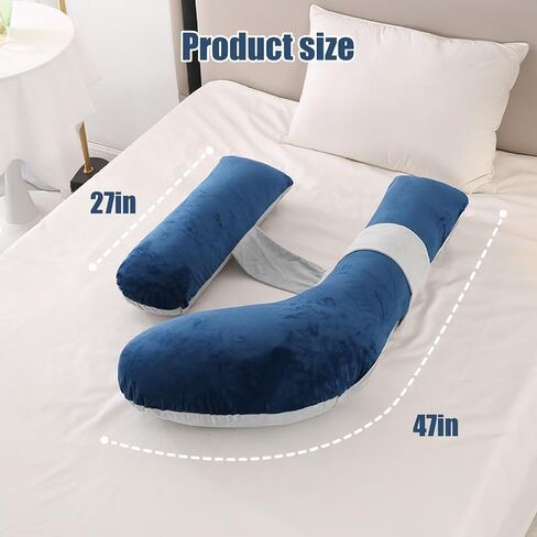 Pregnancy Pillows, Full Body Pillow for Maternity with Detachable & Adjustable Pillow Cover, Support for Back, Legs, Belly, HIPS and Pregnancy Must Haves,Grey in Kuwait