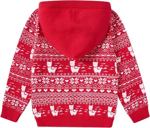 Vieille Toddler Girls Boys Ugly Christmas Sweater Kids Knit Xmas Hooded Pullover Sweater 2-7 Years in Saudi Arabia