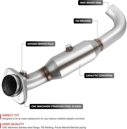 DNA MOTORING Factory Style Bolt-on Catalytic Converter Compatible with 2012-2018 Ford Focus 2.0L NA,EPA Compliant,OEM-CONV-074 in Saudi Arabia