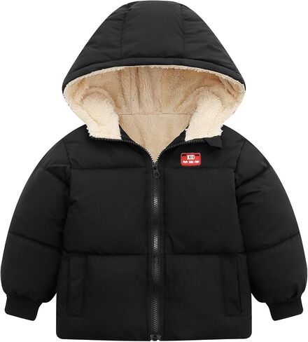 Baby Winter Coats, Outerwear for Toddler Kids Infants Boys Girls Light Puffer Warm Hooded Down Jacket for 2-7 Years in Kuwait