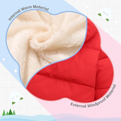 معاطف شتوية للأطفال، ملابس خارجية للأطفال الصغار والرضع والأولاد والبنات سترة خفيفة منتفخة دافئة بغطاء للرأس لمدة 2-7 سنوات in Kuwait