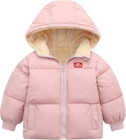 Baby Winter Coats, Outerwear for Toddler Kids Infants Boys Girls Light Puffer Warm Hooded Down Jacket for 2-7 Years in Kuwait