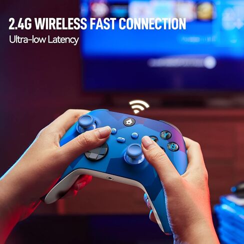 وحدة تحكم لاسلكية متوافقة مع أجهزة Xbox، وXbox Series X/S، وأجهزة الكمبيوتر التي تعمل بنظام Windows، ووحدة تحكم الألعاب مع محول 2.4 جيجا هرتز، ومقبس سماعة الرأس، واهتزاز مزدوج in Saudi Arabia