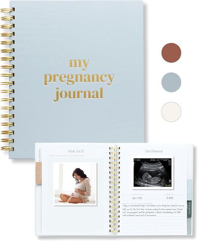 Lamare Pregnancy Journal for First Time Moms 2024 and Experienced Mothers | 150 Pages Pregnancy Planner with Weekly Organizers, Heartwarming Prompts, & Photo Slots | Spiral Binding, 7.2 x 9.3 inches in Kuwait