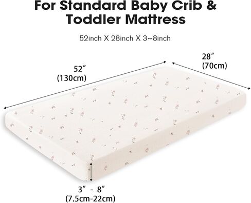 Little Grape Land Muslin Crib Sheets Fitted for Boys and Girls 2 Pack, 100% Cotton Baby Bed Sheets Soft Breathable, Neutral Fitted Baby Mattress Sheets for Standard Crib 52x28, Safari in Kuwait