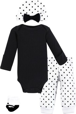 Hudson Baby Unisex Thermal Preemie Layette Set 4pc Long Sleeve Outfit in Kuwait