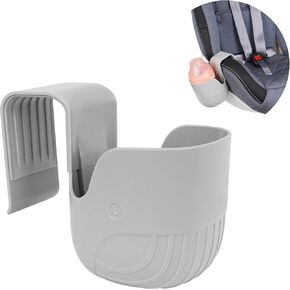 Universal Cup Holder for Car Seats, Baby Strollers, Wheelchairs, and More – Grey (1)