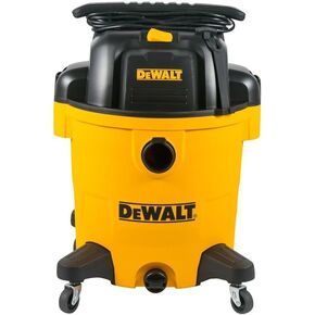 DEWALT 12 Gallon Poly Wet/Dry Vac, 5.5 HP Shop Vacuum Wet Vacuum Cleaner for Workshop, Jobsite, Commericial Area, Large Pick-Up Capacity, Yellow,DXV12P