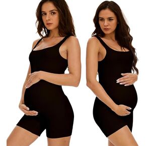 Maternity Jumpsuits Workout Romper Pregnancy One Piece Bodysuit Shorts Sleeveless Backless Seamless Outfits Clothes