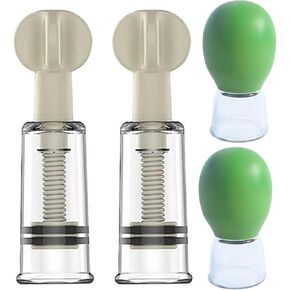 2 Pair Nipple Play Nipple Corector for Flat and Inverted Nipples, Inverted Nipple Puller Vacuum Suction Cupping Device Nipple Sucker, Breastfeeding or Women
