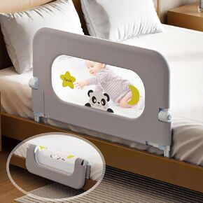 Baby Bed Guard Rail for Toddler - Adjustable Heights, Swing Down Bedrail, Extra Tall Child Safety Side Railing Guards for Kids - Toddler Bed Rail for Queen, King, Twin, and Bunk Size Beds (48 inch)