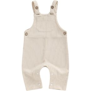 Ledy Champswiin Infant Boy Girl Overalls Gender Neutral Baby Solid Color Clothes Suspender Pants