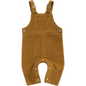 Ledy Champswiin Infant Boy Girl Overalls Gender Neutral Baby Solid Color Clothes Suspender Pants