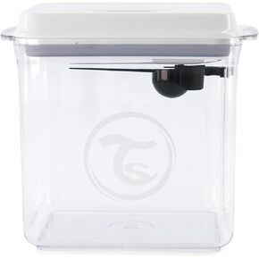 Twistshake Milk Powder Storage Container with Spoon 1700 ml, Sealed Milk Powder Dispenser with Airtight Lid, One-Handed Operation, BPA-Free, Transparent