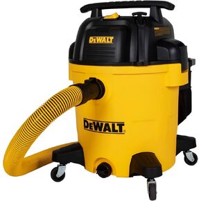 DEWALT 12 Gallon STEALTHSONIC Ultra Quiet Poly Wet Dry Vacuum, DXV12P-QTA Powerful Suction Noise Reduction Vac, 5.5 Peak HP Shop Vacuum for Jobsite/Workshop, Reduce Motor Noise, Yellow
