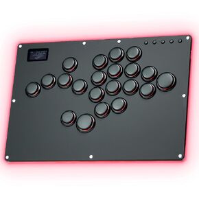 GuileKeys Leverless Controller Arcade Stick GK-21, All-Button Arcade Controller 21Keys for PS4/PS3/PC/Switch, Arcade Fight Stick with RGB/Turbo/Hot-Swap/Low Profile Switch Black