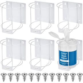 Tandefio 4 Pcs Wall Bracket for Wipes for Hospital Heavy Duty Bucket Holder Bucket Organizer White Wall Mount Wipe Dispenser Wipe Rack for Bedrooms Offices Living Rooms Home Office Public Restrooms