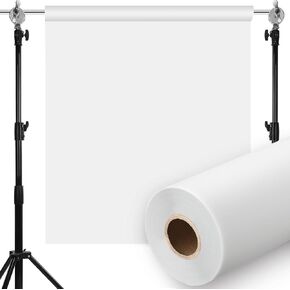 Nezyo Light Diffuser Sheet 47 x 984 Inches/ 1.2 x 25 M Diffusion Film Sheet Light Diffuser Film Light Diffusion Roll Paper Sheet White LED Diffuser for Photography Video LED Flash Strobe Light