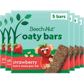 Beech-Nut Toddler Snacks Oaty Bars Granola Bars for Babies & Toddlers, Fruit & Whole Grain Strawberry Snack Bar, Gluten Free Toddler Snack, 6 Boxes (30 Individually Wrapped Bars) in Kuwait