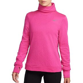 Nike Therma-FIT Swift Element Women's Turtleneck Running Top (US, Alpha, Medium, Regular, Regular, Black)