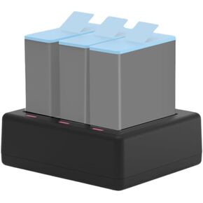 Fotleey Fast Charging Battery Charger for GoPro Hero 13 Supports 3 Batteries Charging Over Current Protection