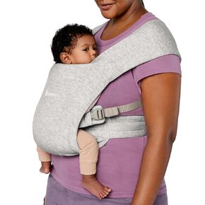 Ergobaby Embrace Cozy Newborn Baby Wrap Carrier (7-25 Pounds), Ponte Knit, Soft Grey