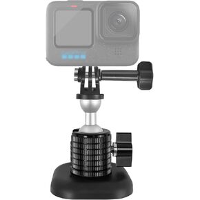 Magnetic Camera Mount fit for GoPro Hero 13/12/11/10/9/8/7/6,Insta360 X4/X3/Ace/Ace Pro,DJI Action5/4/3/2,Akaso,Strong Magnetic Car Camera Mount with 360° Rotation Camera Stand Base