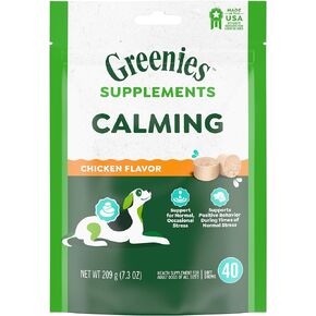 Greenies Supplements Calming Adult Chicken Flavor, 14.7 oz Container of 80 ct. Soft Chews