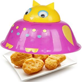 Food Cooling 9 Inch Plate Cover Dome for Babies and Toddlers. Foam Fan Cools Food, Lights Keep Kids Busy and Entertained. Best Meal Service Parenting Hack for Busy Parents and Grandparents