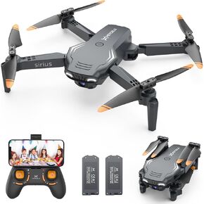 Drones for Kids - Mini Drone with Camera for Adults and Beginners, RC Helicopter Toys Gifts for Boys Girls, 1080P HD Foldable FPV Drone with One Key Start/Land, Altitude Hold, Gesture Selfie, 2 Batteries