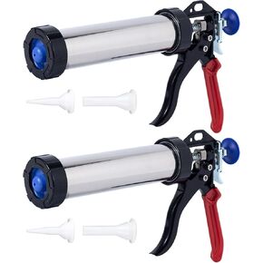 Sausage glue gun, with a tube length of only 23CM, suitable for working in narrow spaces, suitable for the construction of automotive windshield glue (1PACK)