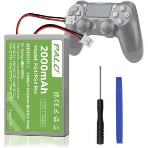 PS4 Controller Battery Replacement 3 Pack 2000mAh for Sony PS4/PS4 Pro/PS4 Slim PS4 Dualshock 4 Controller CUH-ZCT1E CUH-ZCT1H CUH-ZCT1U CUH-ZCT2 CUH-ZCT2U